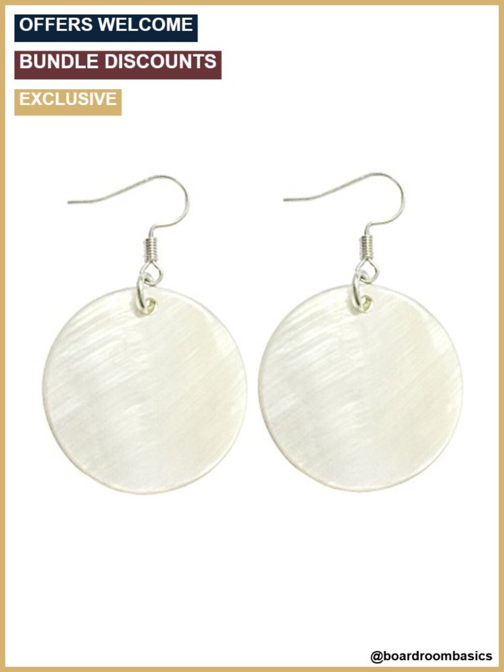 Natural Sea Shell Sterling Silver Drop Dangle Earrings Beach Jewelry